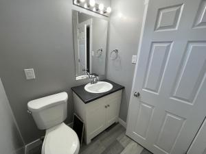 Main Bathroom, New vanity, flooring, electrical, Mirror